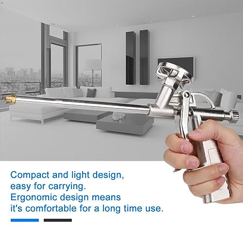 Regun Schaumpistole, Bauschaumpistole, PU Expanding Foam Gun Dosierpistole aus Metall für Heimwerker und Profi zum Verfüllen Abdichten