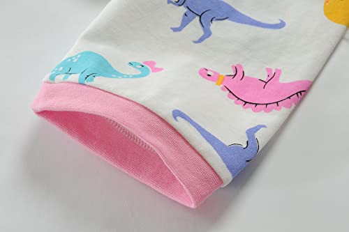 Little Hand Toddler Girls Pajamas 4 Pieces Pjs Sleepwear Summer Children Jammies Cotton Short Sets for 2-7T4