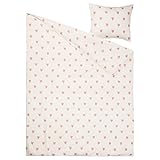 Ikea BARNDRÖM - Funda nórdica y funda de almohada, blanco/rosa