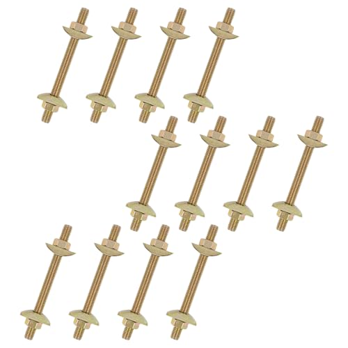 Dagran 12 Piezas Conector de Encimera, M8 x 100 mm Latón Conector de Muebles Tornillos Montaje Conectors de Mariposa, Perno de Conexión, Sujetadores de Mesa para Conectar Mesa Superior Cama Carnicero