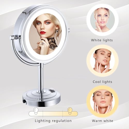 Espejo de Maquillaje LED 8.5 pulgadas con Aumento 10X miniatura 4