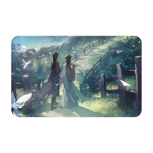 バスマット 魔道祖師 藍忘機 魏無羨 玄関マット カーペット 屋内マット 足拭きマット お風呂マット 床保護マット キッチンマット 泥落としマット かわいい 滑り止め 洗える 防ダニ 防臭 吸水 速乾 室内 洗面所 業務用 家庭用 トイレ用品 プレゼント