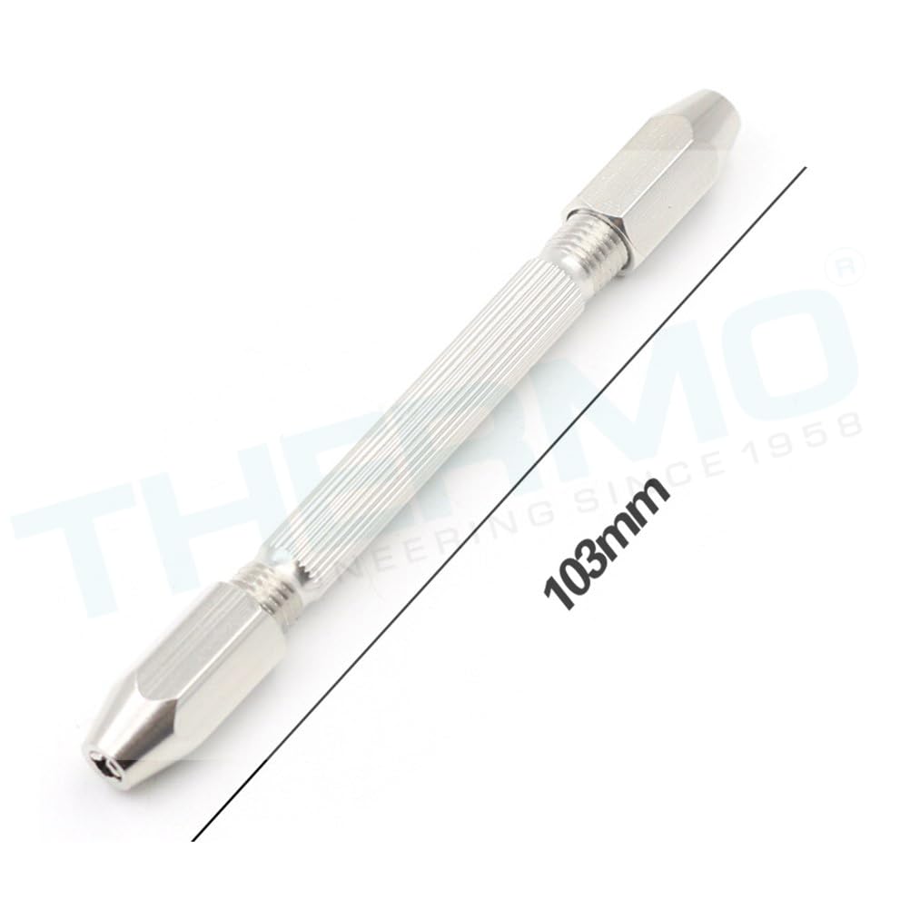 Thermo Pin Vise with 2 Collets (0–2.5mm) – Precision Hand Tool for Jewelry Making, Watch Repair, Model Building & Hobby Crafts – Made of Brass - Made in Bharat (5 Pieces) 3