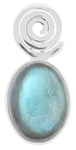ERCE labradorita colgante espiral joyería de símbolo piedra semipreciosa oval plata de ley 925 Cover