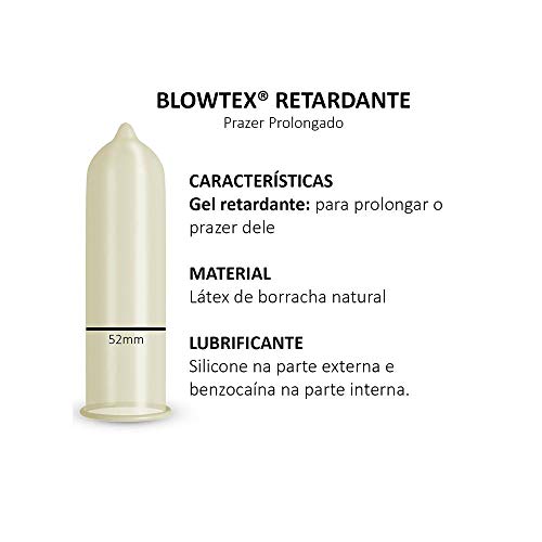 Kit c/ 5 Pacotes Preservativo Blowtex Retardante c/ 6 Un Cada