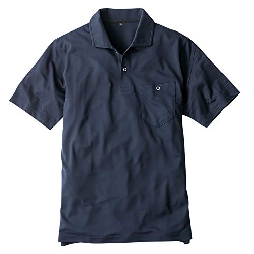 [コーコス信岡] ポロシャツ 半袖 軽量 MAXDRY エアーUV+ 消臭 GLADIATOR(グラディエーター) ネイビー 3L