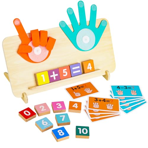 ZDNT Juguete de Matemáticas de Madera,Herramienta Educativa Aprender a Contar,Regalo Ideal para Niños y Niñas de 3, 4, 5 años