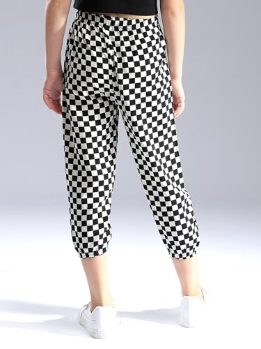 JEATHA Kids Running Jooger Pants Plaid Print Trousers Boys Girls Loose Fit Sweatpants Street Boottoms Capris Pants2