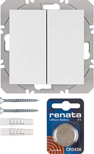Commande KNX Radio hager double autonome sur batterie blanc mat berker s1 b3 b7