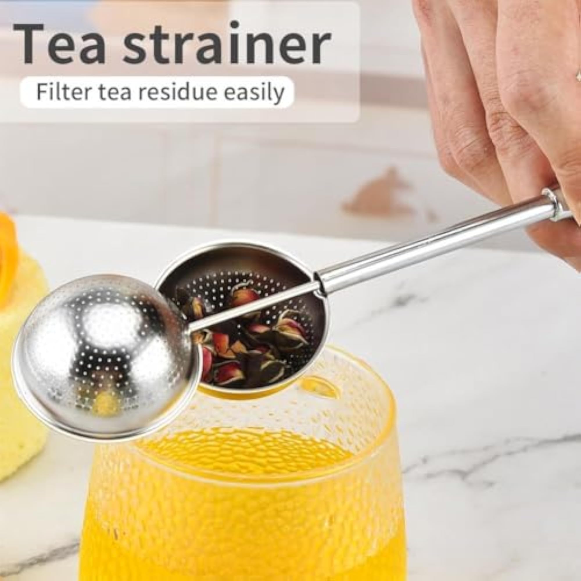 Long Handle Stainless Steel Tea Ball Infuser for Loose Leaf Tea
