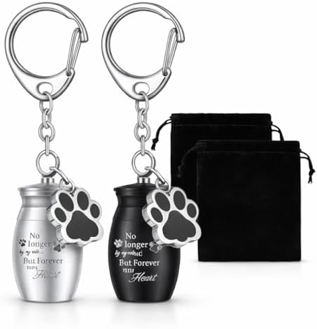 Kit 2 Chaveiros Relicário Memorial Pet para Cinzas e Pelos – Urna...