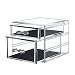 TWING Acrylic 2 Jewelry Box Organizer Display Storage case, Crystal and Unbroken Jewelry calener Drawer