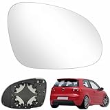 Spiegelglas Golf 5 Rechts Beheizbar Asphärisch,Spiegelglas Rechts Beifahrerseite Beheizbar Türspiegelglas Außenspiegel mit Trägerplatte