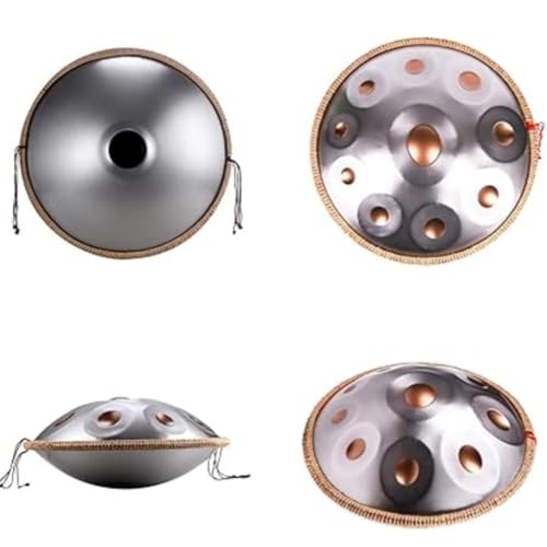 10 notas Classic Golden Handpan 22 pulgadas D menor tambor artesanal de percusión con bolsa de almacenamiento (Golden Eyes) miniatura 6
