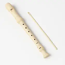 Flauta Doce Soprano Germânica, Kit com Vara de Limpeza e Bolsa para Musicalização