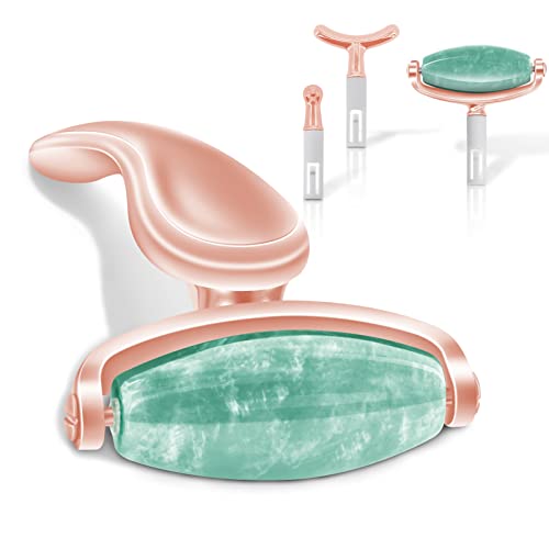 Jade Facial Roller, Jade Face Massage Roller Skincare Beauty Tool...