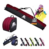 Rawstyle - Bolsa de esquí (160 cm o 180 cm, Conjunto de 160 cm)