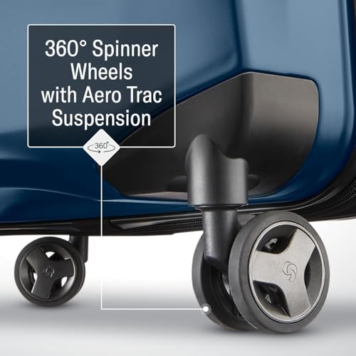 Samsonite Octiv Lightweight Hardshell 28-Inch Large Checked Luggage - Durable & Impact Resistant, 360° Aero Trac Spinner Wheels, Adjustable Telescopic Handle, Expandable, TSA Approved Lock - Blue4