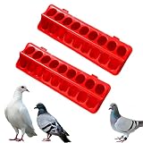 2 Pack Plastic Flip Top Bird Small Poultry Feeder, Small Poultry Feeder, Plastic Flip Top 18 Hole Bi