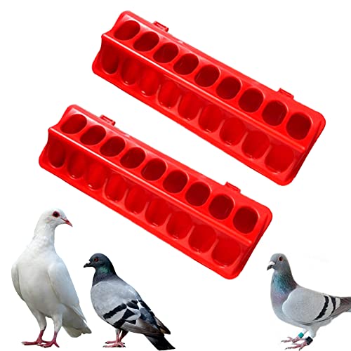 2 Pack Plastic Flip Top Bird Small Poultry Feeder, Small Poultry Feeder, Plastic Flip Top 18 Hole Bird Feeder, Feeding And Drinking Dispenser For Pigeons, Chickens, Parrots #TOP16