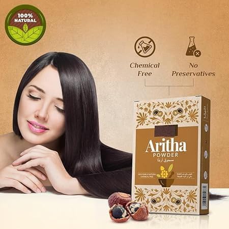 Miniatura 2 de 100% puro y natural, Ritha orgánico, Aritha, polvo de soapnut para el crecimiento del cabello, lavado de cabello, limpieza y acondicionador natural