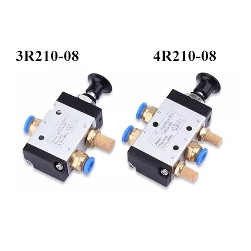 Interruptor de control neumático 3R210-08 con silenciador y conector 12mm 5