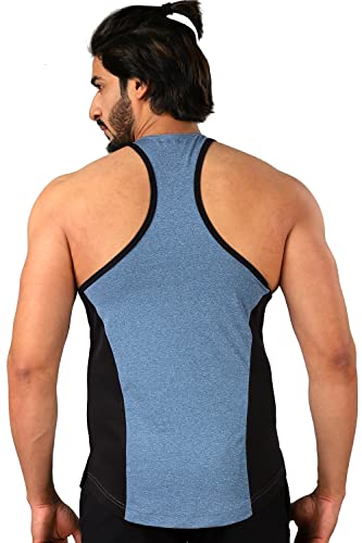 Image of DECISIVE Fitness Men's Round Neck Gym Y-Back Designer Vest
