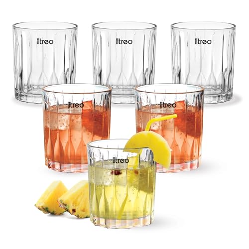 Image of Treo by Milton Linea Juice Tumbler I Premium Glass Set of 6 for Water, Cold Drink I Perfect for Home, Restaurants and Parties, 230 ml