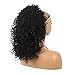 Kalyss Long Lightweight Black Synthetic Loose Kinky Curly Hair Extensions Drawstring Ponytail Hairpiece with Two Clips