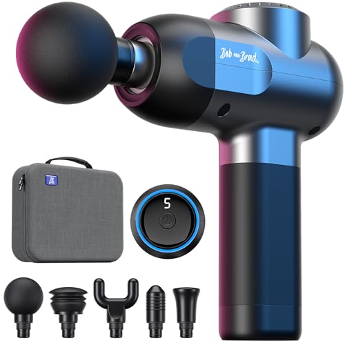 BOB AND BRAD C2 Massage Gun, Deep Tissue Percussion Massager Gun, Muscle Massager with 5 Speeds and 5 Heads, Electric Back Massagers for Professional Athletes Home Gym C2 Classic (Deep Tissu