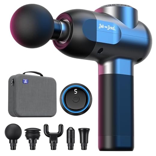 BOB AND BRAD C2 Massage Gun, Deep Tissue Percussion Massager Gun, Muscle Massager with 5 Speeds and 5 Heads, Electric Back Massagers for Professional Athletes Home Gym, FSA and HSA Eligible