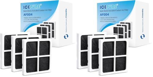 Image of ICEPURE AF004 Refrigerator Air Filter Replacement for LG LT120F, Kenmore Elite 469918, 9918, 46-9918, ADQ73214402, ADQ73214403, ADQ73214404, ADQ73334008, 3PACK (Pack of 2)