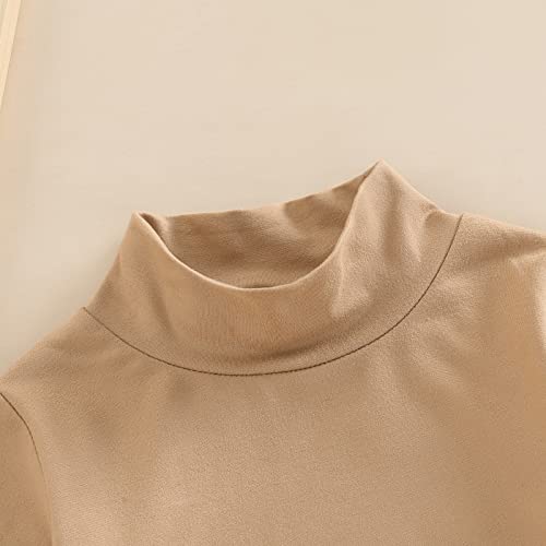 Unisex Baby Girl Boy Turtleneck Bodysuit Long-Sleeve Basic Onesie Solid Romper Shirt Fall Winter Clothes3