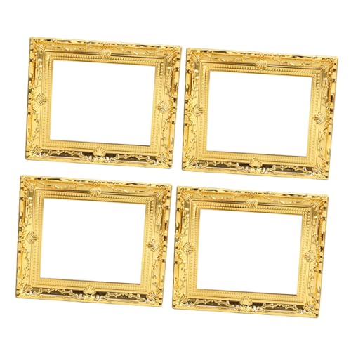 TOPPERFUN 4pièces Cadres Photo Vides à Échelle pour Maison De Poupée Accessoires De Décoration Vintage pour Mini-Maisons