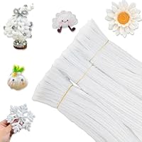 WWYSSZ 300 Stück Weiße Pfeifenputzer zum Basteln, 30CM Pfeifenreiniger Weiß, Pfeifenreiniger zum Basteln, Pfeifenputz Weiss, für DIY Handwerk Dekorationen Weihnachtsbaum Blumen Tier Dekorationen
