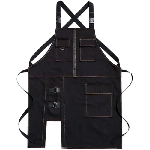 Tablier de chef durable en denim épais à poches de travail - 2