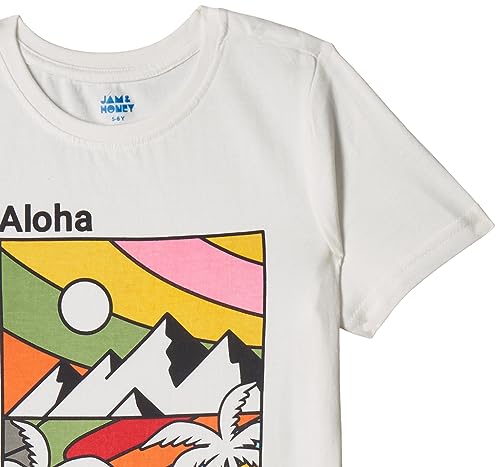 Image of Amazon Brand - Jam & Honey Boys 100% Cotton Printed Half Sleeves T-Shirt | Age 2-12 Years