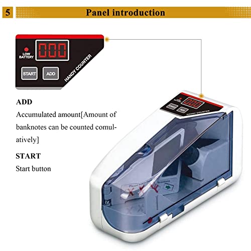 Portable Money Counter Machine Money Counting Machine Bill Counter Cash Counter Currency Counter Money Bill Counter Mini Money Counter Handy Bill Cash Counter #TOP1