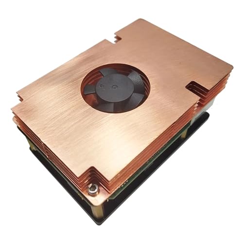 Boîtier de dissipateur thermique en cuivre X4 avec mini ventilateur et coque métallique de protection