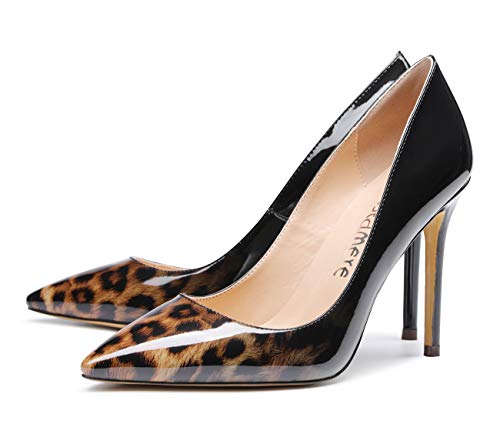 Image of Castamere Womens High Heels Pointed-Toe Slip-on Stilettos Pumps 4Inch Heel Shoes