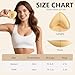 MINIYA 2025 Reusable Sticky Bra Inserts, Push Up Sticky Bra Pads, Ultra Lift Bikini Padding for Swimsuits & Sports Bras Nude (Creme, Medium)