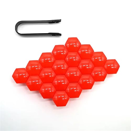 Tuerca perno piezas de rueda de coche universales de 17mm tapas de tornillo rojo