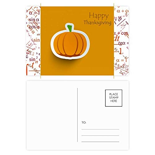Jeu de cartes postales Thanksgiving motif citrouille BD, lot de 20