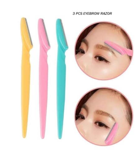 Image of AVNISH Facial Razors for Women | Instant Hair Removal | Glowing Skin | Reusable Single-Blade Dermaplaning Razor | Washable Non Slip Handle Easy to Use Eyebrows, | Smooth Shave (Multicolor)