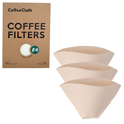 Earthtopia 3er Set Wiederverwendbare Kaffeefilter aus Stoff...