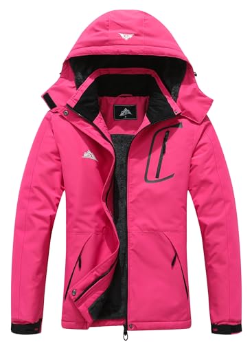Image of MOERDENG Women's Waterproof Ski Jacket Warm Winter Coat Outdoor Windbreaker Hiking Snowboarding Jacket