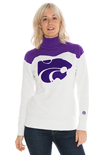 Alma Mater NCAA Kansas State Wildcats Women's Cheer Sweater, XX-Large, Cream/Purple