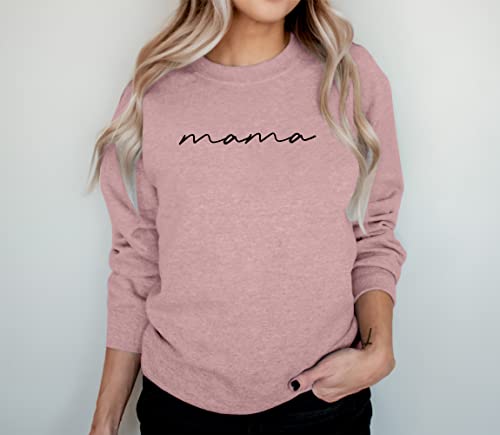 astanfy womens crewneck sweatshirt mama letter print long sleeve loose fashion pullover top