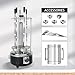 AUPLEX Upgraded Countertop Vertical Rotating Oven - Rotisserie Shawarma Machine, Kebob Machine, Stainless Steel Body W/Heat Resistant Door, Includes 5 Skewers & 5 Oil Collecting Cups, US Plug, 110V