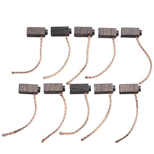 SPORTARC Cepillos de motor de carbono, juego de cepillos de repuesto para motores eléctricos, 5 x 6 x 14 mm, paquete de 10, cepillos de conmutador de carbono para reparación de bricolaje